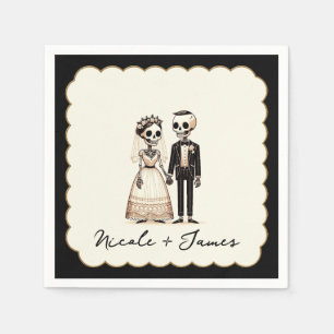 Guardanapo De Papel Noiva Noivo Esqueletos Namorados Casamento Caprich