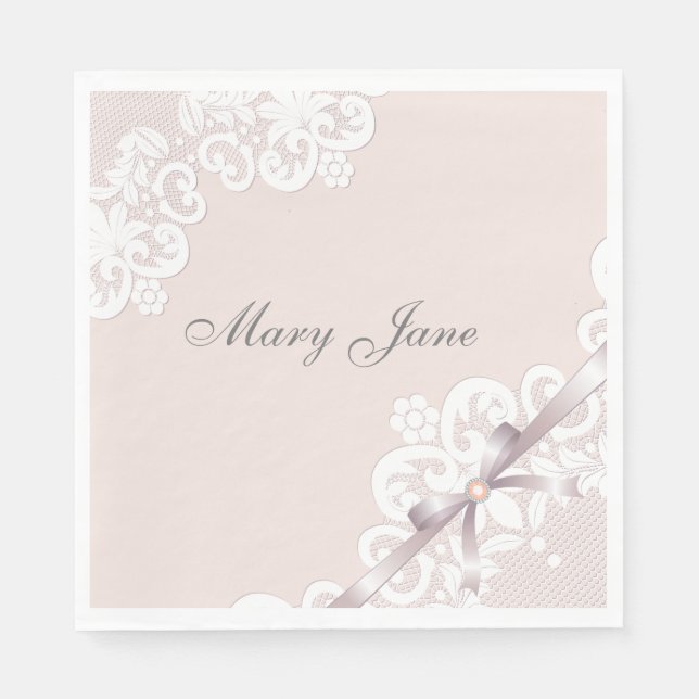 Guardanapo De Papel Noiva Personalizada  (Frente)