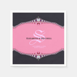 Guardanapo De Papel Noiva Princesa Rosa Lace Dia Especial Compromisso
