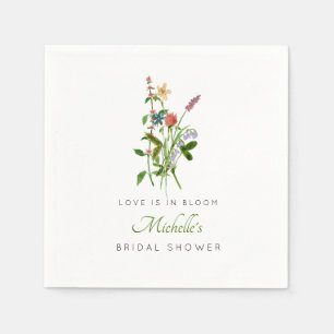 Guardanapo De Papel Noivado Amor em Flor Chá de Noiva