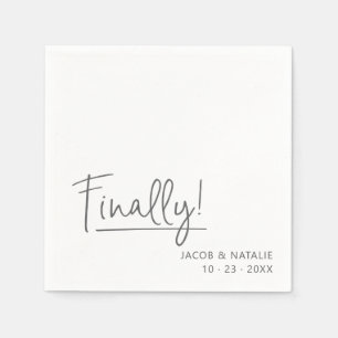 Guardanapo De Papel Noivado / Casamento Finalmente! Papel guardanê
