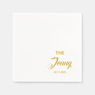 Guardanapo De Papel Noivado de aniversário de casamento personalizado