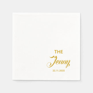 Guardanapo De Papel Noivado de aniversário de casamento personalizado