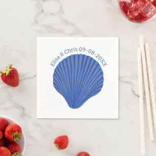 Guardanapo De Papel Noivado de Casamento PERSONALIZADO com Capas Azuis