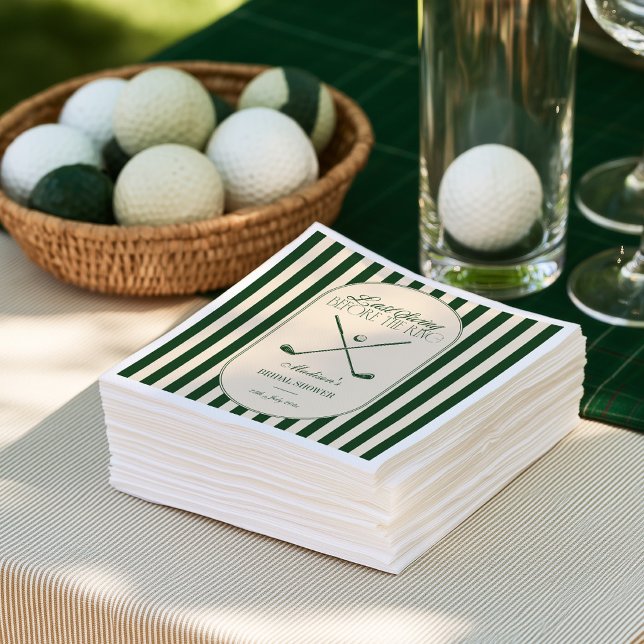Guardanapo De Papel Noivado de Golfe "Último Balanço antes do Anel" (Criador carregado)