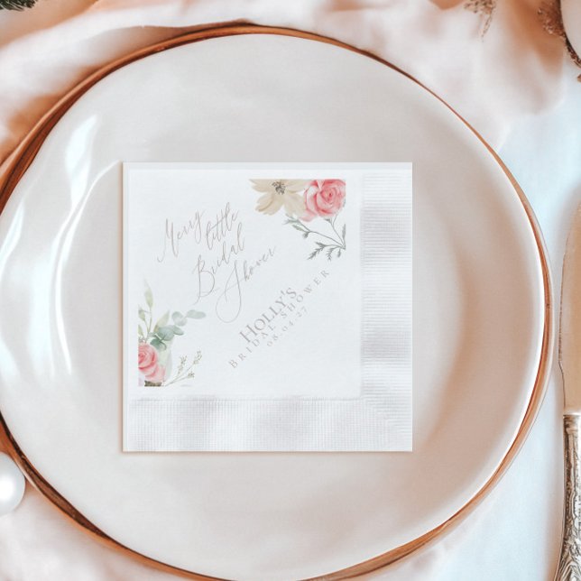 Guardanapo De Papel Noivado Feriado | Watercolor Wreath Poinsettias (Criador carregado)