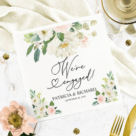 Guardanapo De Papel Noivado Floral Estamos Noivos Festa de Noivado