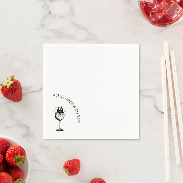 Guardanapo De Papel Noivos Vinho (Insitu)