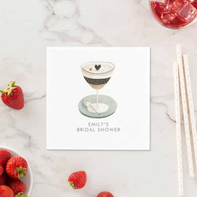 Guardanapo De Papel Nome Caprichoso de Martini de Espresso para Chá de (Insitu)