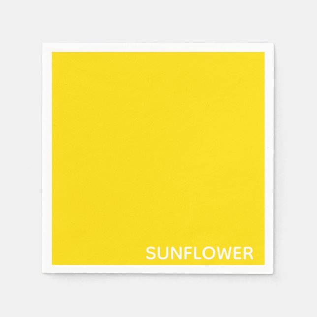 Guardanapo De Papel Nome da Cor Amarelo do Girassol (Frente)