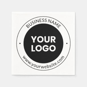 Guardanapo De Papel Nome da empresa e site ou slogan, Obrigado Etc.