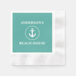 Guardanapo De Papel Nome da família náutica Beach House Cocktail
