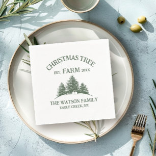 Guardanapo De Papel Nome da Família Personalizada Retrô de Fazenda da