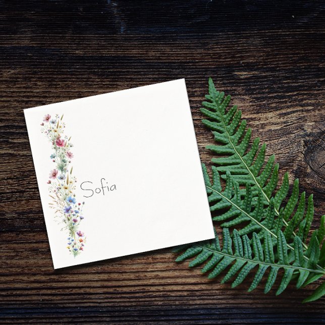 Guardanapo De Papel Nome da flor Festa de Jardim Francesa (French Garden Party flower design, bringing the elegance of a blooming garden right to your table.)