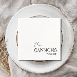 Guardanapo De Papel Nome Data Casamento Roteiro Moderno Personalizado