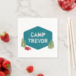 Guardanapo De Papel Nome de Acampamento Personalizado Festa de Anivers