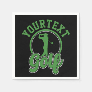 Guardanapo De Papel NOME DE ADD DE Golf Personalizado Retro Pro Golfer
