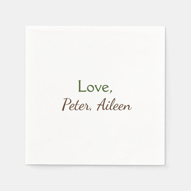 Guardanapo De Papel nome de adição de amor simples texto editável míni (Frente)