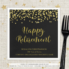 Guardanapo De Papel Nome de Confetti Dourado do Script Manuscrito de R