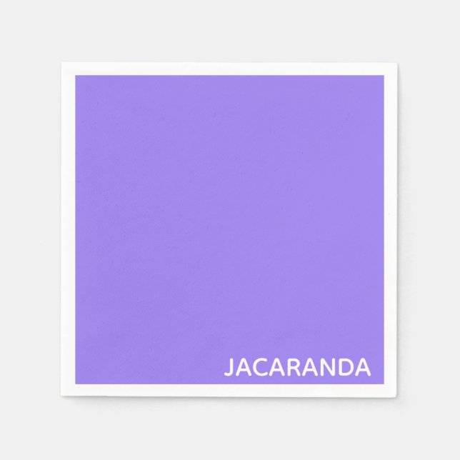Guardanapo De Papel Nome de cor púrpura Jacaranda (Frente)
