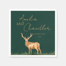 Nome de Família de Natal com Veado Macho Elegante