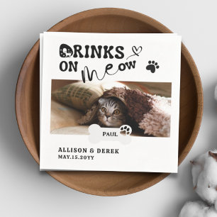 Guardanapo De Papel Nome de Gato de Estimação Foto Personalizada Bebe