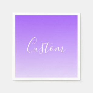 Guardanapo De Papel Nome de Script Cursivo e Mouse Leve-Roxo Editável