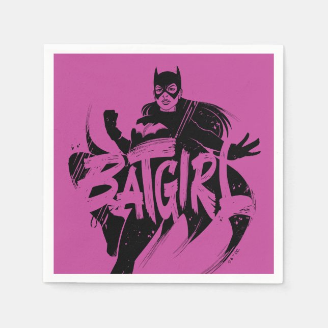 Guardanapo De Papel Nome do Pincel de Tinta da Batgirl (Frente)