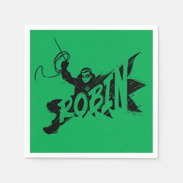 Guardanapo De Papel Nome do Pincel de Tinta Robin (Frente)