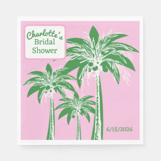 Guardanapo De Papel Nome do Script do Chá de panela da Árvore Palm Ver