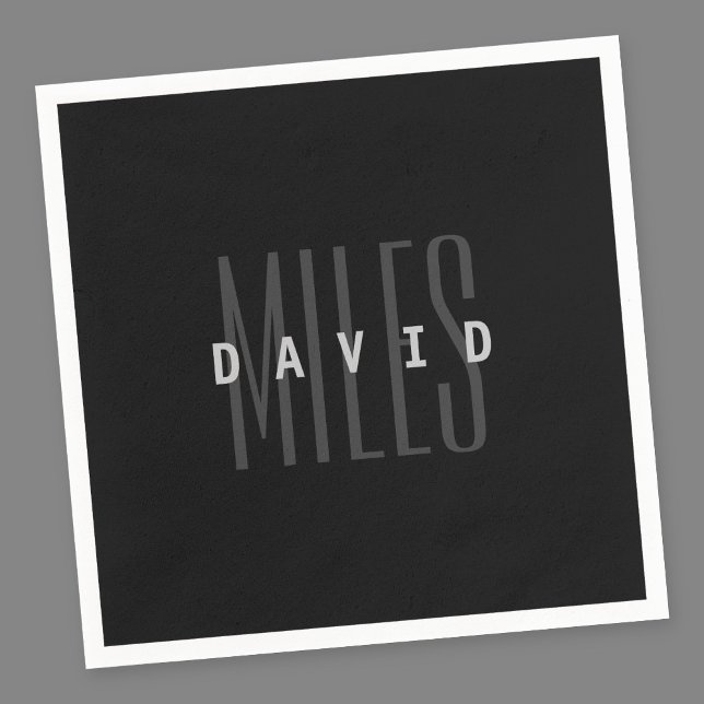 Guardanapo De Papel Nome e sobrenome Moderno Sobreposto (Criador carregado)