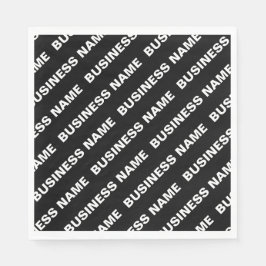 Guardanapo De Papel Nome Editável Repetível Negrito | Branco preto sim