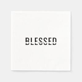 Guardanapo De Papel Nome Personalizado B/W Cocktail de férias abençoad