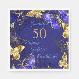 Guardanapo De Papel Nome personalizado Blue Butterfly Party Paper Napk