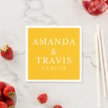 Guardanapo De Papel Nome Personalizado Casamento Mínimo Moderno Simple<br><div class="desc">Nome Personalizado Simples Documento Moderno Mínimo de Casamento Napkins.</div>