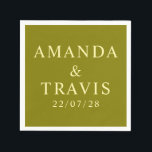 Guardanapo De Papel Nome Personalizado Casamento Mínimo Moderno Simple<br><div class="desc">Nome Personalizado Simples Documento Moderno Mínimo de Casamento Napkins.</div>