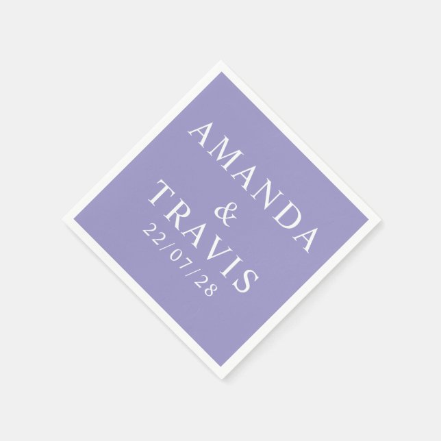Guardanapo De Papel Nome Personalizado Casamento Mínimo Moderno Simple (Canto)