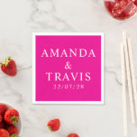 Guardanapo De Papel Nome Personalizado Casamento Mínimo Moderno Simple<br><div class="desc">Nome Personalizado Simples Documento Moderno Mínimo de Casamento Napkins.</div>