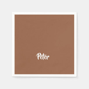 Guardanapo De Papel Nome personalizado chocolate castanho