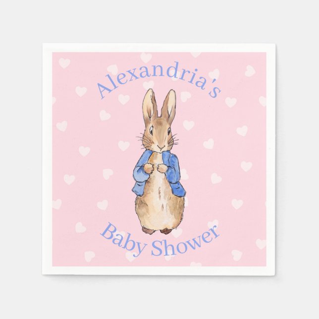 Guardanapo De Papel Nome personalizado Coelho clássico Bunny (Frente)