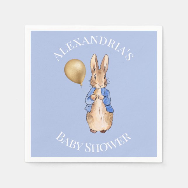 Guardanapo De Papel Nome personalizado Coelho clássico Bunny (Frente)