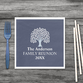 Guardanapo De Papel Nome Personalizado/Data da Reunião da Família de Á