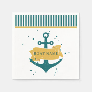 Guardanapo De Papel Nome Personalizado de Barcos Náuticos