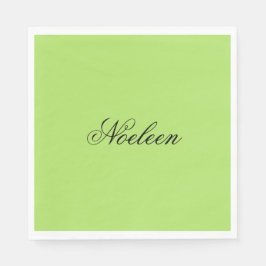Guardanapo De Papel Nome personalizado de cor de limão simples
