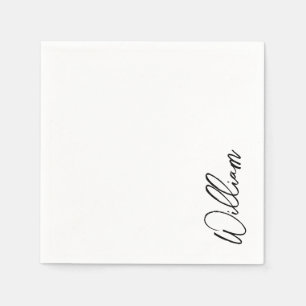 Guardanapo De Papel Nome Personalizado de Script Moderno