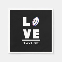 Nome Personalizado Do Ventilador Do Amor E Do Rugb