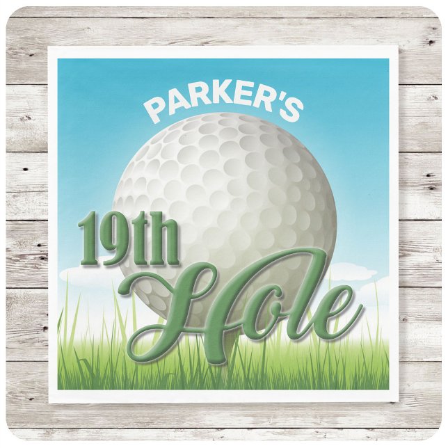 Guardanapo De Papel NOME Personalizado Golfer Pro Ball 19th Hole (Criador carregado)