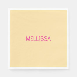 Guardanapo De Papel Nome personalizado minimalista creme