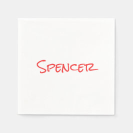 Guardanapo De Papel Nome personalizado minimalista monograma