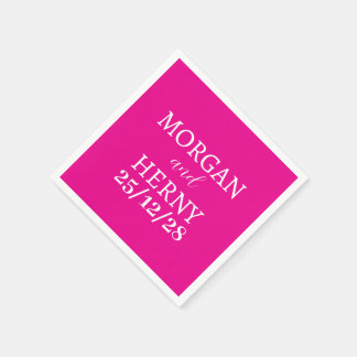 GUARDANAPO DE PAPEL NOME PERSONALIZADO NA MODA MODERNO PINK COR WEDDIN
